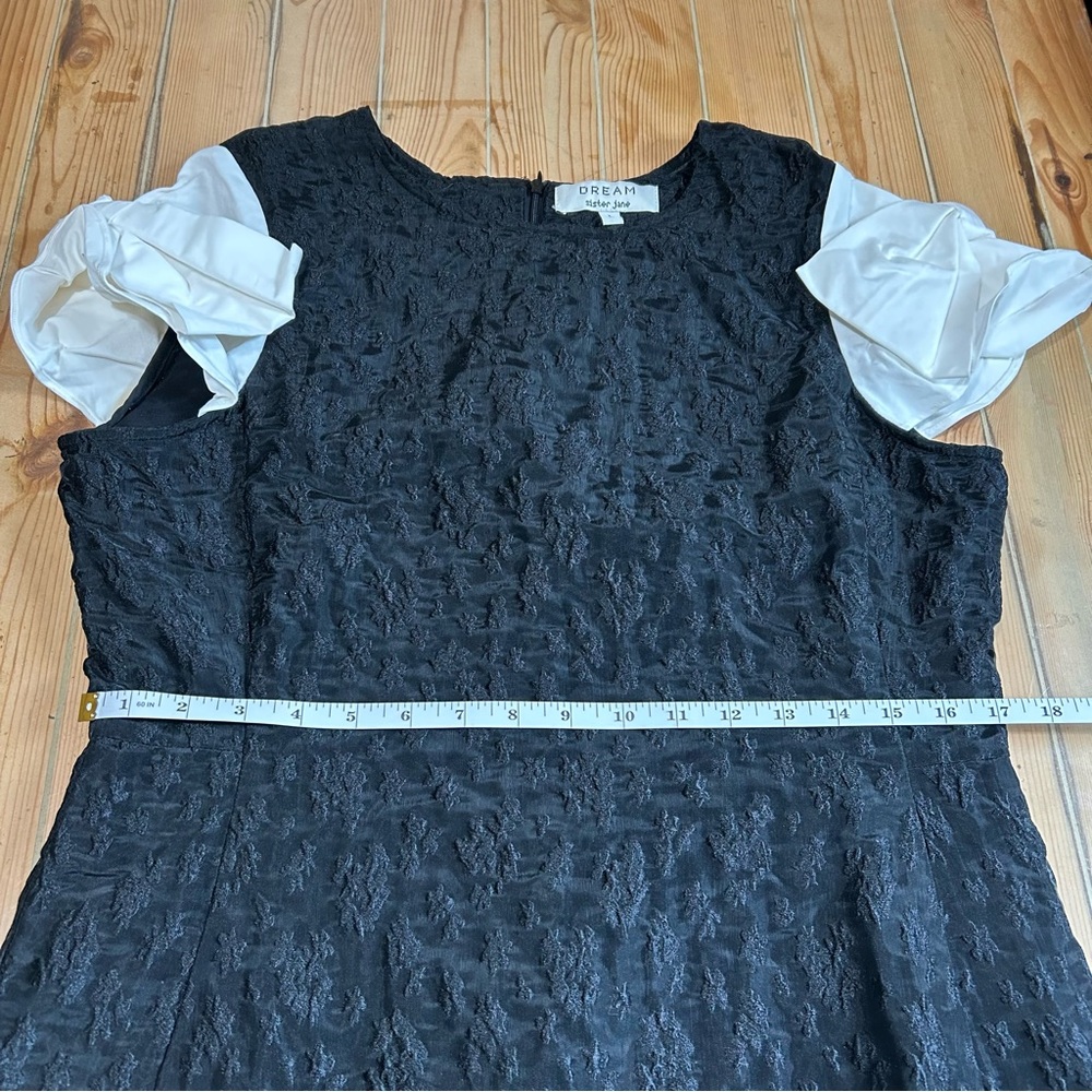 NWOT Sister Jane Paddock Black and White Bow Sleeve Mini Dress - Picture 7 of 10